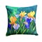 Edge Collections - 18" x 18" - Multicolor - Tennessee Iris Watercolor Throw Pillow - 1 Piece